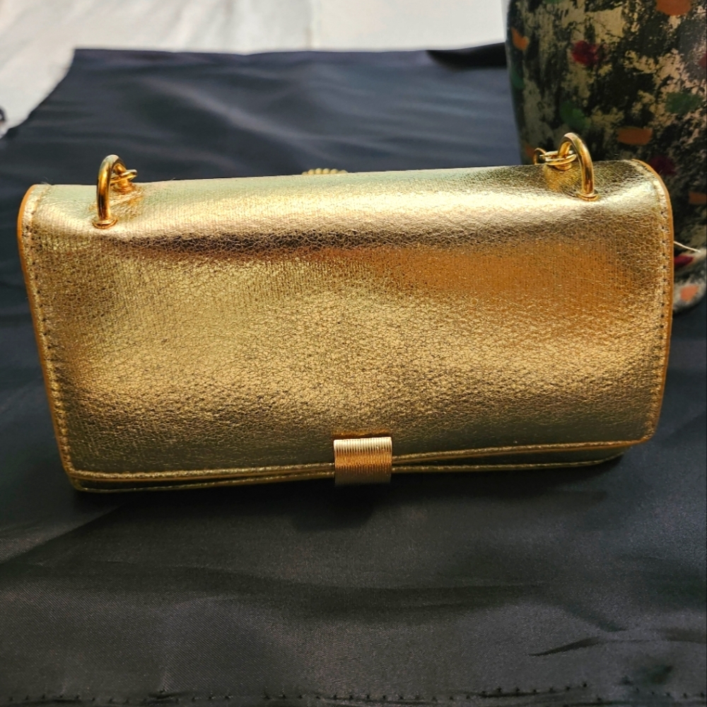 Gold Flap Handbag
